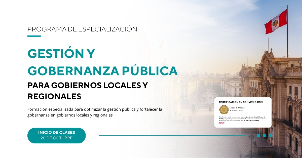 Gestion y Gobernanza Publica para los Gobierno Locales y Regionales