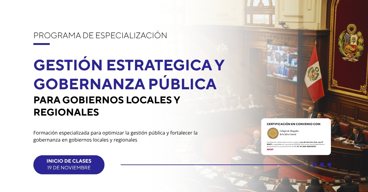 Gestion Estrategica y Gobernanza Publica para los Gobierno Locales y Regionales (Copy 1)